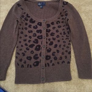 Cheetah print cardigan